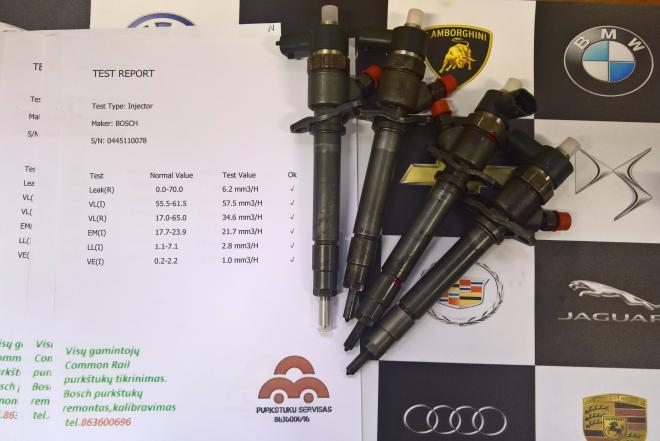 Kuro purkštukai Volvo - XC90. 0445110078-0