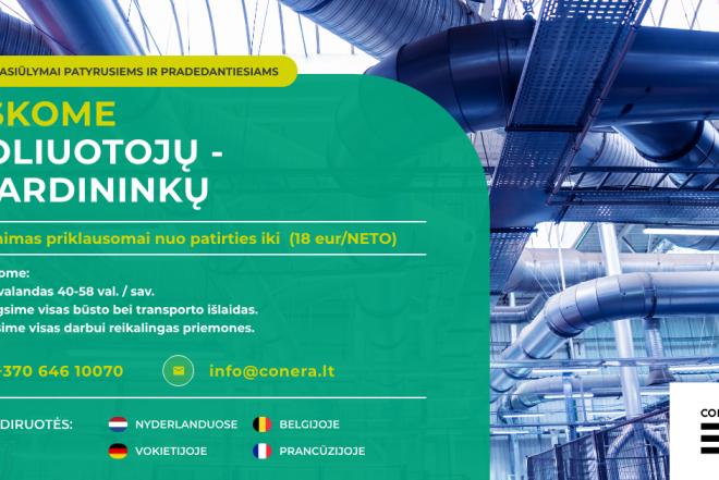 Ieškome patyrusių Izoliuotojų - Skardininkų IŠVYKIMAS 2023-01-07-0