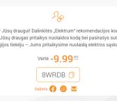 Elektrum nemokamas nuolaidos kodas 8WRDB-0