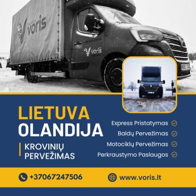 SU KROVINIAIS - KIEKVIENĄ SAVAITĘ  LIETUVA - OLANDIJA - LIETUVA   * Krovinių Pervežimas * Baldų Pervežimas * Motociklų Pervežimas * Parodų Logistika * Express Pristatymas * Perkraustymo Paslaugos  EL.PAŠTAS: info@voris.lt SKYPE: voris.uab TEL.NR.: +370672-0