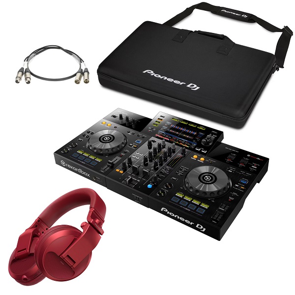 Pioneer XDJ-RR + HDJ-X5BT red + flight bag + XLR cable set-0