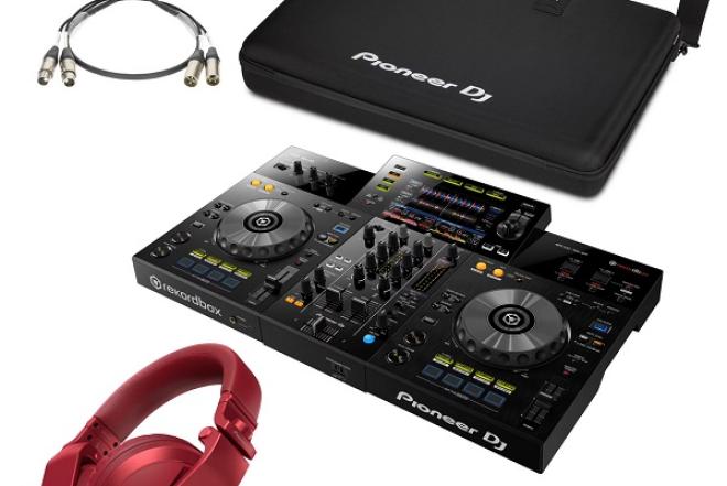 Pioneer XDJ-RR + HDJ-X5BT red + flight bag + XLR cable set-0