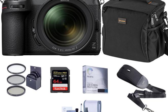 Nikon Z 6II Mirrorless Camera with 24-70mm f4 Lens with Accessories Kit-0