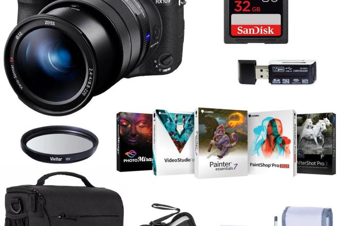 Sony Cyber-shot DSC-RX10 IV Digital Camera, Black With F-0