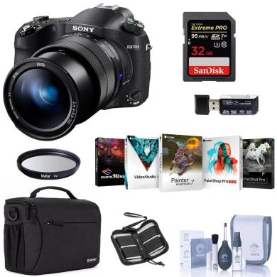Sony Cyber-shot DSC-RX10 IV Digital Camera, Black With F-0
