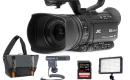 JVC GY-HM180 12.4MP 4K UHD Camcorder, wLED Light, Mic, 64GB Memory Card & Acc-0