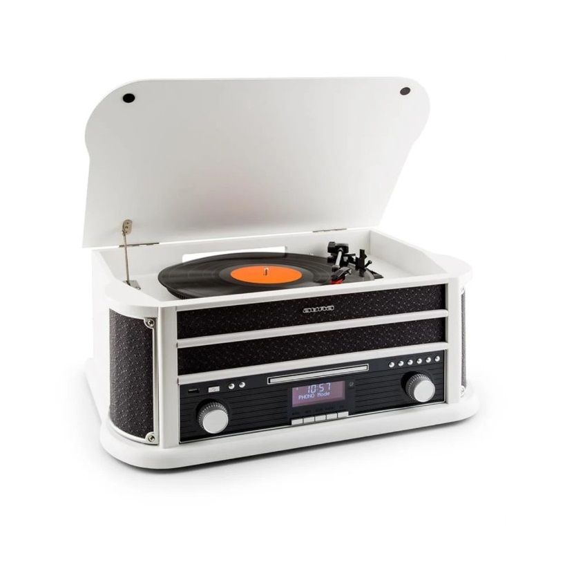 Auna retro patefonas su CD, Usb, Bluetooth-0