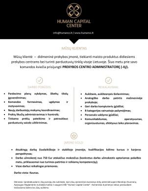 Prekybos centro administratorė (-ius)-0
