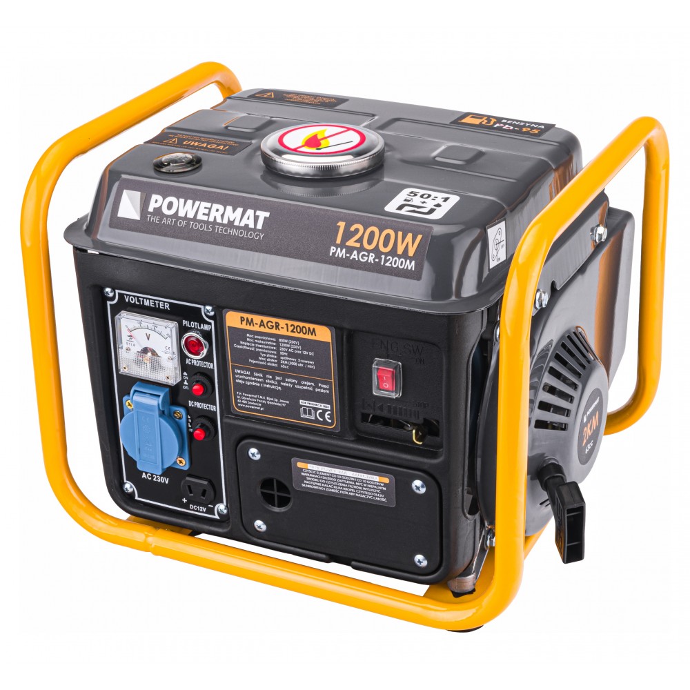 Benzininis elektros generatorius Powermat 1200W-0