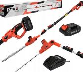 Akumuliatorinės teleskopinės gyvatvorių žirklės Yato 207-274cm 18V 1x2Ah YT-82834-0