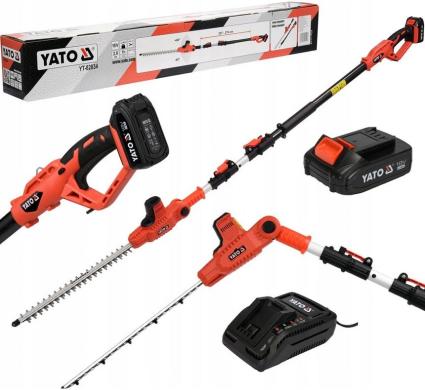 Akumuliatorinės teleskopinės gyvatvorių žirklės Yato 207-274cm 18V 1x2Ah YT-82834-0