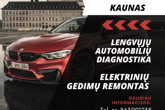 Lengvųjų automobilių diagnostika, elektrinių gedimų remontas-0