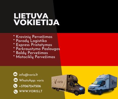 Kiekvieną savaitę vežame į Vokietiją ir iš Vokietijos krovinius ( LT-DE-LT )   LIETUVA - VOKIETIJA - LIETUVA * Krovinių Pervežimas * Parodų Logistika * Express Pristatymas * Perkraustymo Paslaugos * Baldų Pervežimas * Motociklų Pervežimas EL.PAŠTAS: info@-0