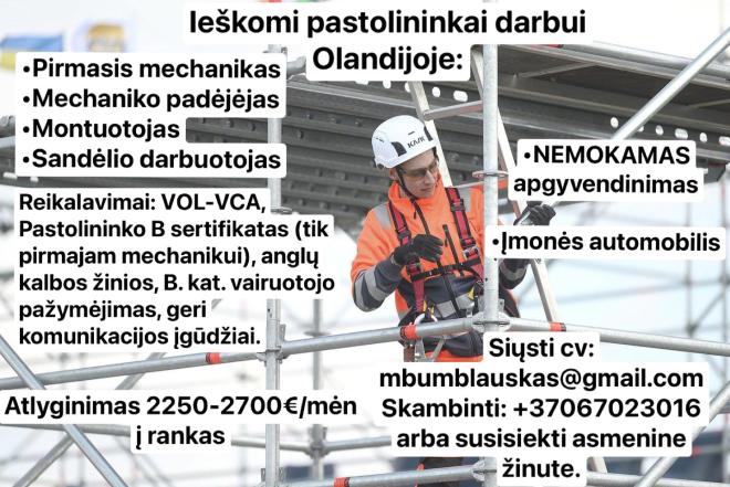 Pastolių montuotojai darbui Olandijoje-0
