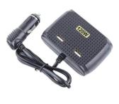 Automobilinis šakotuvas trivietis + 2 USB 2.1A 120W-0