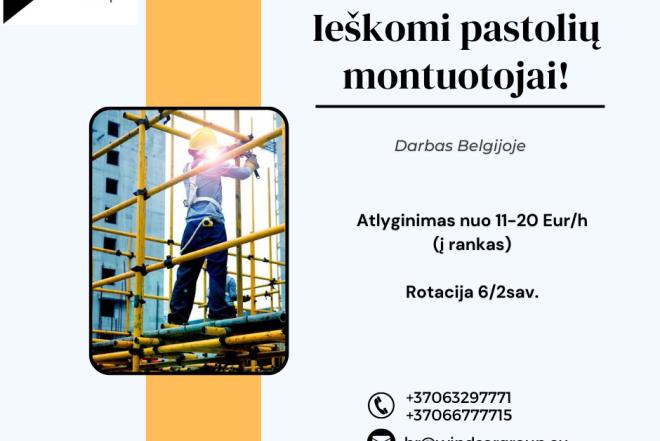 Pastolių montavimas Belgijoje-0
