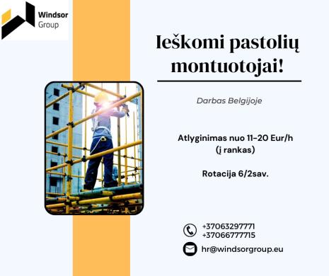 Pastolių montavimas Belgijoje-0