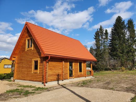 sodyba su naujos statybos ekologišku rąstiniu namu 2021 metų-6
