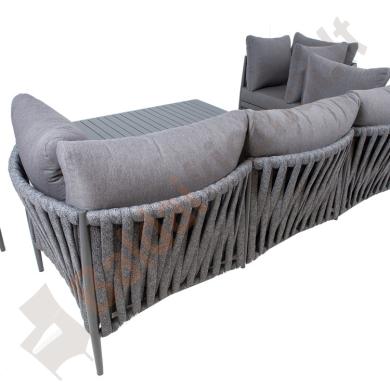 Lauko baldų komplektas BREMEN: stalas, sofa ir 2 foteliai, su pagalvėlėmis-2