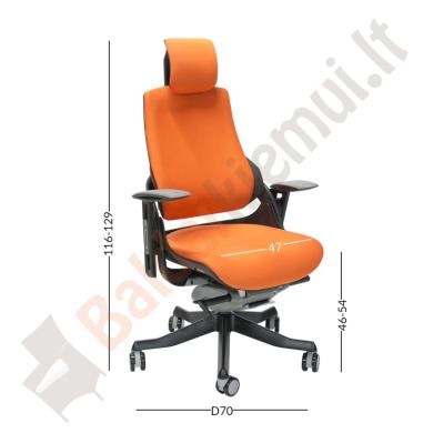 Biuro kėdė WAU su galvos atrama, 65xD49xH112-129cm-2