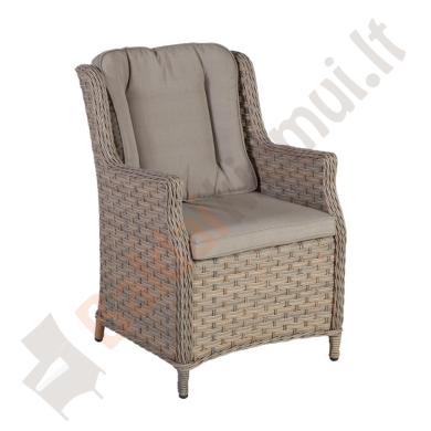 Lauko baldų komplektas PACI su minkšta dalim, 6 foteliai, 180x120xH74cm, aliumo rėmas pintas vytele-2