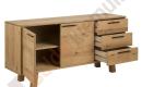 Indauja CHAR 150x40xH75cm, 2-durys, 3-stalčiai, medžiaga: ąžuolas, alyvuota-2