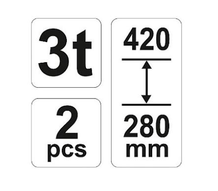 Automobilio stovas YATO 3T, 2vnt. YT-17311-1