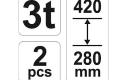 Automobilio stovas YATO 3T, 2vnt. YT-17311-1