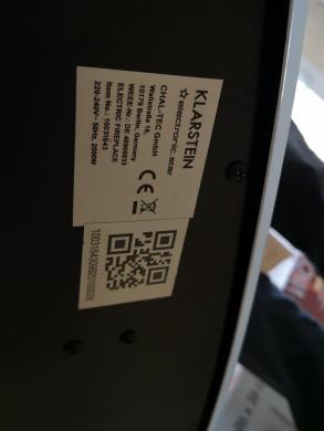 Naudotas Klarstein "Lausanne" elektrinis židinys-1