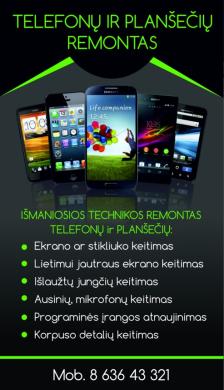 Skendusių, Neveikiančių Telefonų remontas Vilniuje, Fabijoniškėse-1