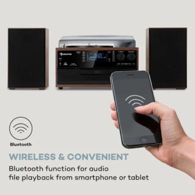 Retro plokštelių grotuvas su Dab+, Fm, Usb, Sd-1