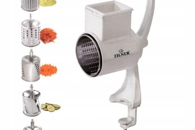 Daržovių ir vaisių smulkinimo mašinėlė 5in1 Zilner ZL-3911-0