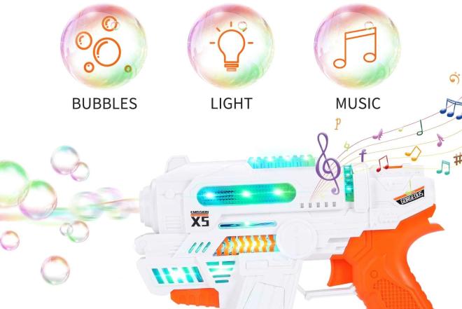 Pistoletas muilo burbulams su garsu-0