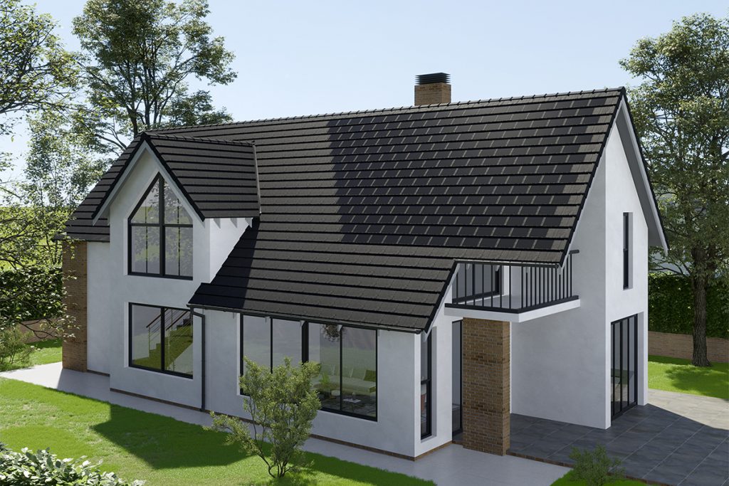 SAULĖS ELEKTRINĖ + STOGAS VIENAME | Čerpės TEJAS BORJA SOLAR FLAT-5XL |  Monokristalinė technologija-0