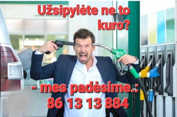 Avarinis kuro ištraukimas iš bako.-0