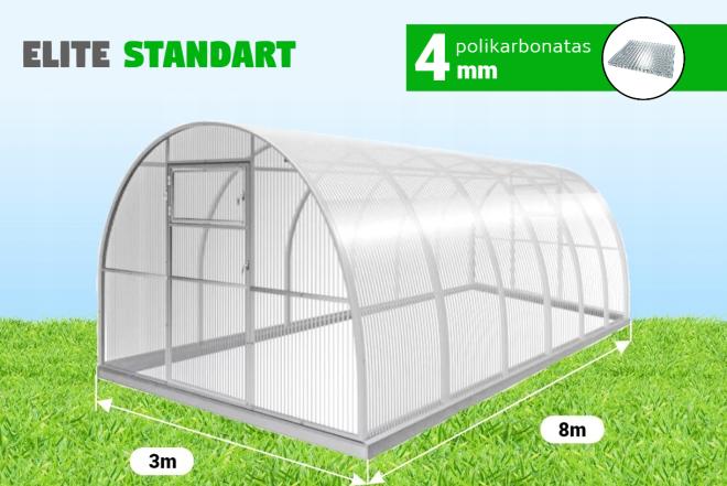 Šiltnamis "ELITE STANDART" - 8 metrai, 4mm-0