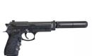 Airsoft spyruoklinis pistoletas su duslintuvu-0