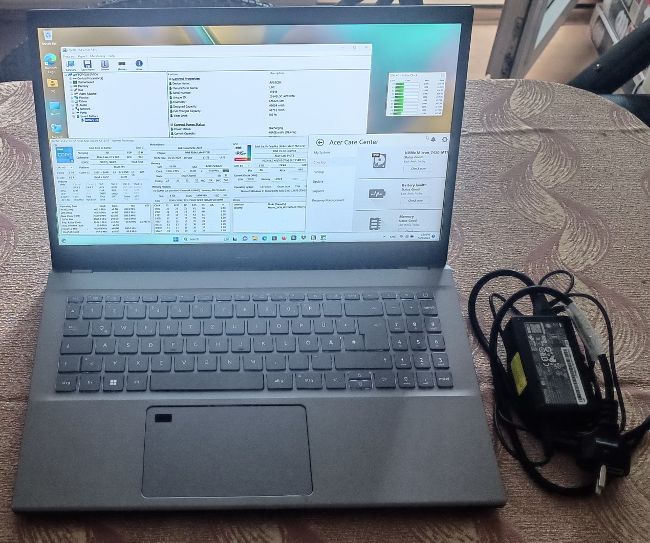 ACER ASPIRE 5, i5-12th,WQHD (2K),IrisXe,16GB RAM,512GB. PUIKUS STOVIS! GARANTIJA!-0
