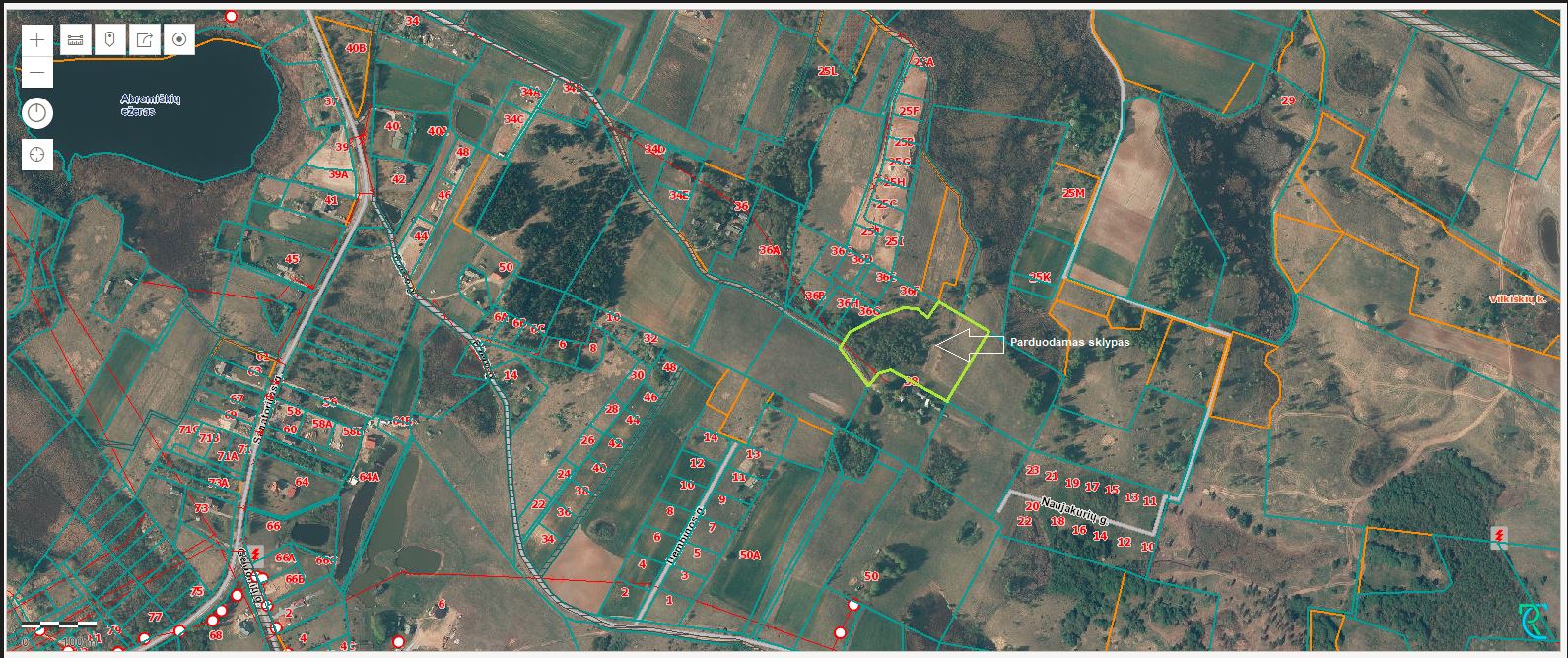 PARDUODAMAS 1,54 HA ŽEMĖS SKLYPAS, ELEKTRĖNŲ SAV. ABROMIŠKĖSE, SANATORIJOS G.-0