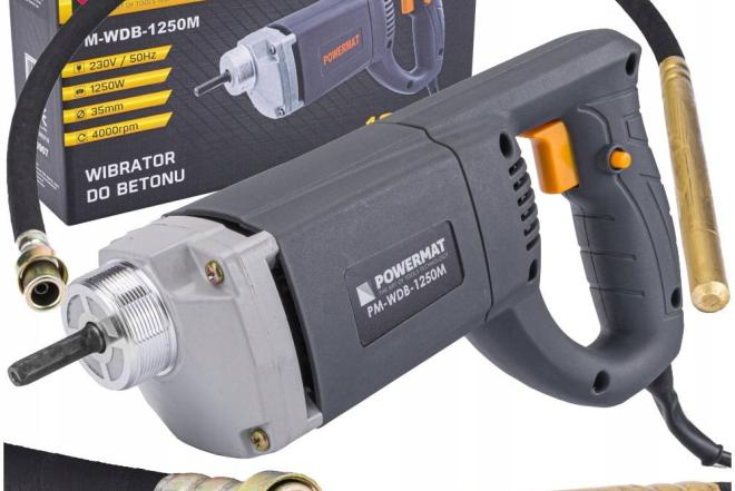 Giluminis betono tankintuvas, vibratorius Powermat 1250W-0