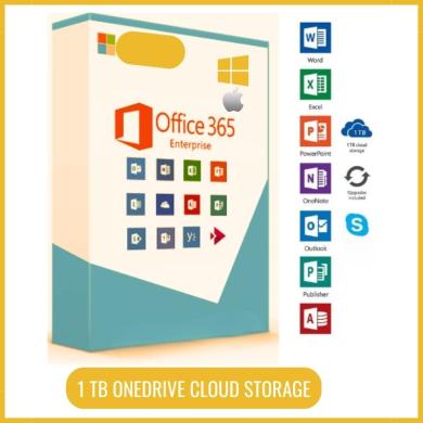 MS Office 365 Entreprise + 1024 GB OneDrive saugykla debesyje visam gyvenimui-0
