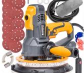 Gipso šlifuoklis PowerMat PRO 1400W, su LED apšvietimu-0