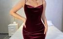 Elegantiška suknelė be rankovių, spalva burgundija 83147-0