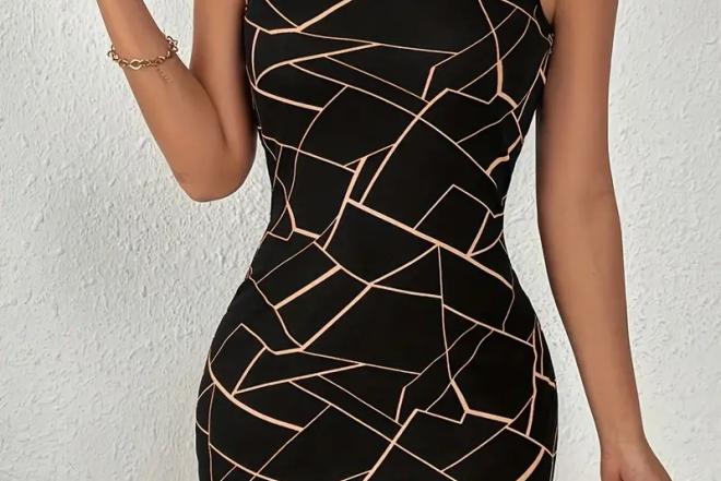 "Abstract Print" suknelė be rankovių 98831-0