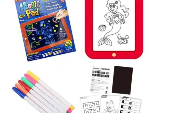 Magic Pad šviečianti piešimo lenta-0