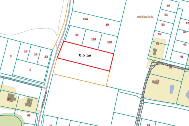 0,5 ha Vilniaus r., Nemėžio sen., Didžiasalio k.-0