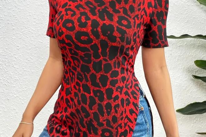 „Leopard“ marškinėliai trumpomis rankovėmis 13525-0