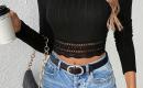 Crop top palaidinė ilgomis rankovėmis 55699-0