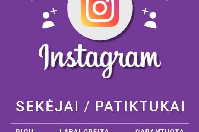 Instagram sekėjai, followeriai, likes, patiktukai-0