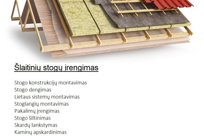 Šlaitinių stogų dengimas-0